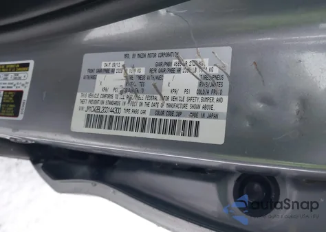 2012 Mazda Mazda5 Sport z USA, uszkodzony, nr VIN JM1CW2BL2C0144300